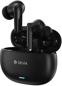 Devia Lite3 TWS Bluetooth bezvadu austiņas ar aktīvo trokšņu slāpēšanu melnā krāsā