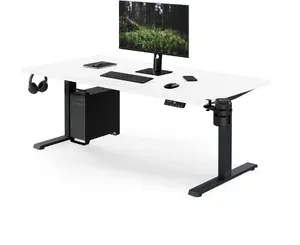 Jan Nowak ARIA Elektriski regulējama augstuma ergonomiska rakstāmgalds antracīta-baltā krāsā 1600x800 mm