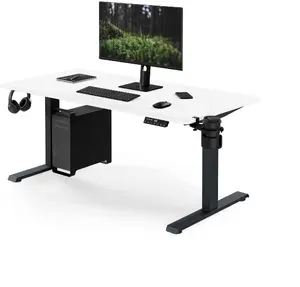 Jan Nowak ARIA Elektriski regulējama augstuma ergonomisks rakstāmgalds antracīta un baltā krāsā 1400x700 mm