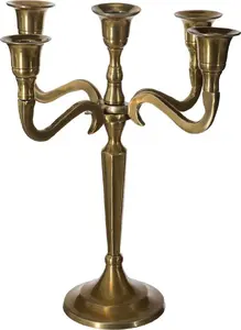 Atmosphera Leland 103425A five-arm candle holder gold 27 cm