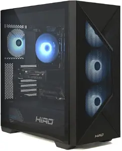 Настольный ПК HIRO Hellcat с процессором AMD Ryzen 5, видеокартой NVIDIA, 32 ГБ оперативной памяти, накопителем 1 ТБ SSD, Wi-Fi и Windows 11 Home