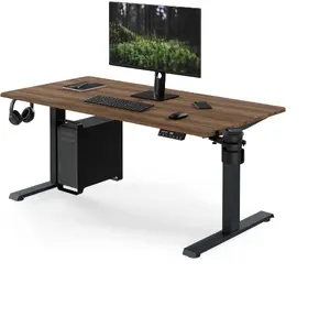 Jan Nowak ARIA elektriski regulējama augstuma ergonomisks rakstāmgalds, antracīts/riekstkoks, 1400x700 mm