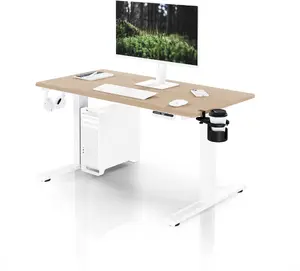 Jan Nowak ARIA Elektriski regulējama augstuma ergonomisks rakstāmgalds 1200x600 mm balts un sonoma ozols