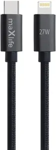 Кабель USB Maxlife MXUC-12 USB-C - Lightning 3,0 м 27Вт черный