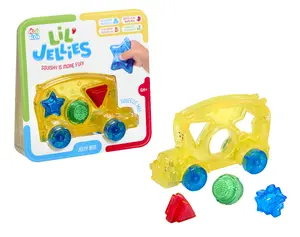 Goliath Lil' Jellies - Jelly Bus Mīkstā autobusa rotaļu komplekts mazuļiem, daudzkrāsains
