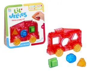 Rotaļlieta ugunsdzēsības mašīna Goliath Lil' Jellies Jelly Fire Truck, daudzkrāsaina, ieteicamais vecums no 0.5 gadiem, 1 spēlētājs