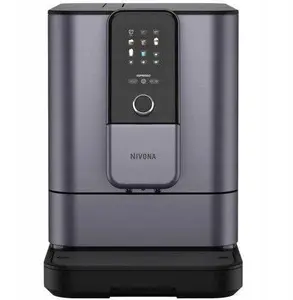 Nivona NIVO 8107 pusautomātiskais espresso kafijas aparāts ar iebūvētu kafijas dzirnaviņu, 1.8 l ūdens tvertni, TFT displeju un 1455 W jaudu, pelēks