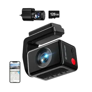 Видеорегистратор REDTIGER F4 Pro 4K спереди и 1080p сзади Sony STARVIS 2 с GPS Wi-Fi 6 сенсорным экраном 2.2" и картой 128 ГБ