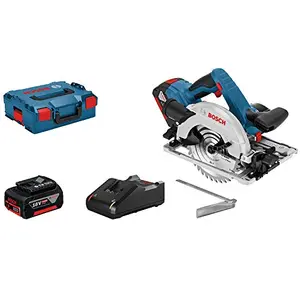 Bosch cordless circular saw GKS 18V-57 G Professional, 18Volt (blue / black, L-BOXX, 2x Li-ion battery 4.0Ah)