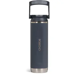 IGLOO Sport Sipper Carbonite Insulated Water Bottle with Straw 0.6 L