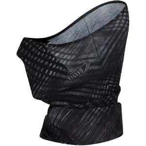 Buff Filter Tube Melns Daudzfunkcionāls kakla lakats no poliestera un elastāna ar maināmu filtru sistēmu