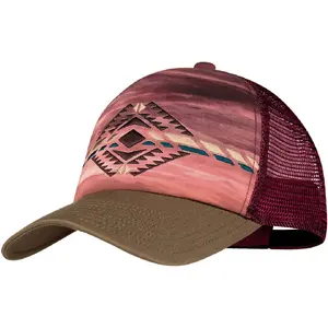 Buff Trucker Cap Sykora Maroon L/XL beisbola cepure ar liektu nagu un ventilējamu tīklveida aizmuguri