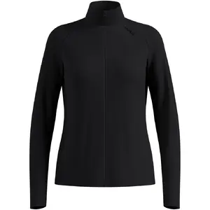 Odlo ESSENTIAL WARM FULL ZIP Sieviešu jaka ar rāvējslēdzi starpslānis melna