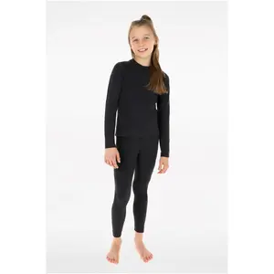 Viking Flam Kids Set Merino dark grey children's thermal underwear size 116/128