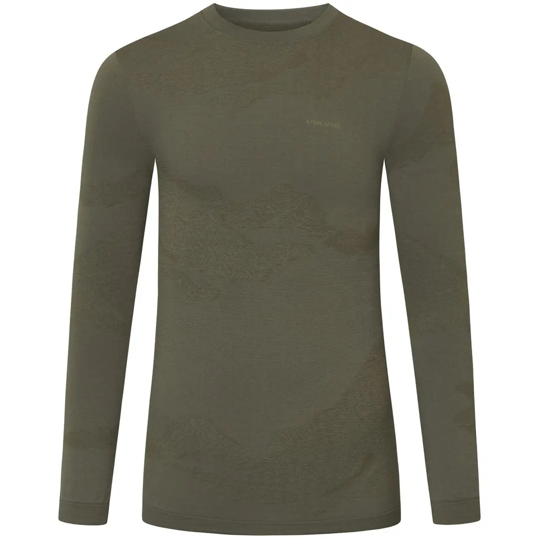 VIKING Gasher Merino Man Longsleeve Khaki