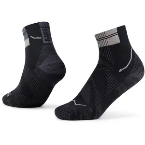 Buff Coolnet Quarter Sock Black Size S 36-38