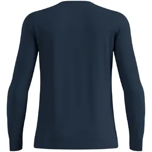 Vīriešu termo krekls ar garām piedurknēm Odlo MERINO 160 BL TOP crew neck l/s tumši zils
