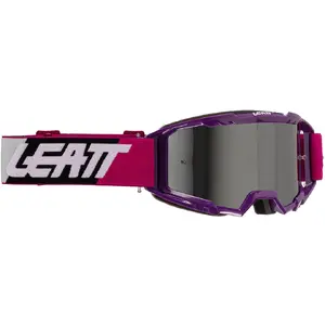 Leatt Goggle Vizion 3.5 Iriz cycling goggles with Iriz mirrored lens, purple frame, and anti-scratch protection