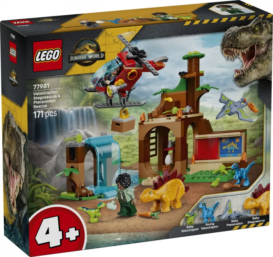 LEGO Jurassic World 77981 Velociraptor, Stegosaurus