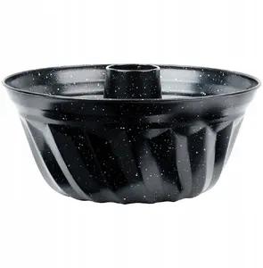 KitchenCraft VILDE Carbon Steel Bundt Pan 24.5 cm with Fluted Tube and Granite Coating