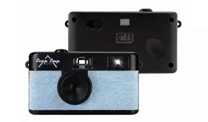 Camp Snap CS-V105-DN-WW Digital Camera Denim Blue Jeans Black with 8MP Sensor and 3 Built-in Flash Modes