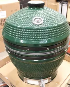 TunaBone Kamado Pro 24" Size L Green Refurbished Grill with Accessories, 52.5 cm Diameter