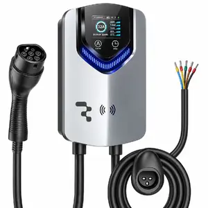 Riff CS01-22 EV Charging Station Type 2 32A 22kW with 5m Cable 380-480V IP65 LCD Display