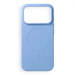 Riff Silicone Magcover для Apple iPhone 18 Pro / 17 Pro Свети-голубой, поддержка MagSafe, силикон с подкладкой из микрофибры