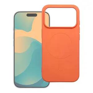 Силиконовый чехол Riff Silicone Magcover для Apple iPhone 18 Pro Max и 17 Pro Max оранжевый с поддержкой MagSafe