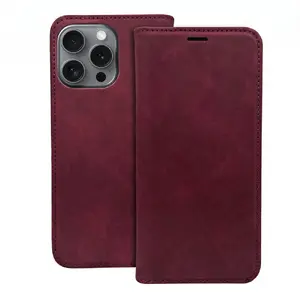 iLike Smart Suede Case for iPhone 17 Pro and iPhone 18 Pro Maroon