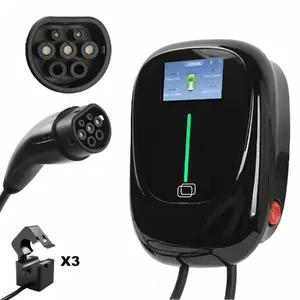 Riff EVCS8L EV Charging Station Type 2 16A 11kW 5.0m Cable Dynamic Load Management IP65