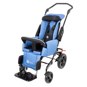 Attendant-propelled children’s stroller Kid-man RACER EVO size 2 with postural support, adjustable backrest, and 50 kg maximum load capacity