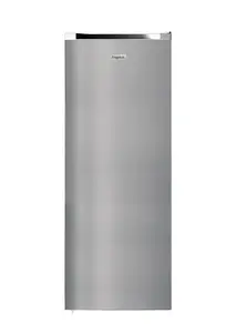 Upright freezer Frigelux CA170XD stainless steel look with 4-star rating, automatic door closing system, mechanical thermostat, and quick freeze function