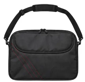 Fiesta Generosity Laptop Bag for 14-inch Devices Black 600D Polyester with Padded Compartment and Shoulder Strap
