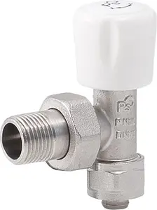 Perfexim PHA-032/PEX Leņķa padeves radiatora ventilis 1/2 collas ar Pex/Al skavu