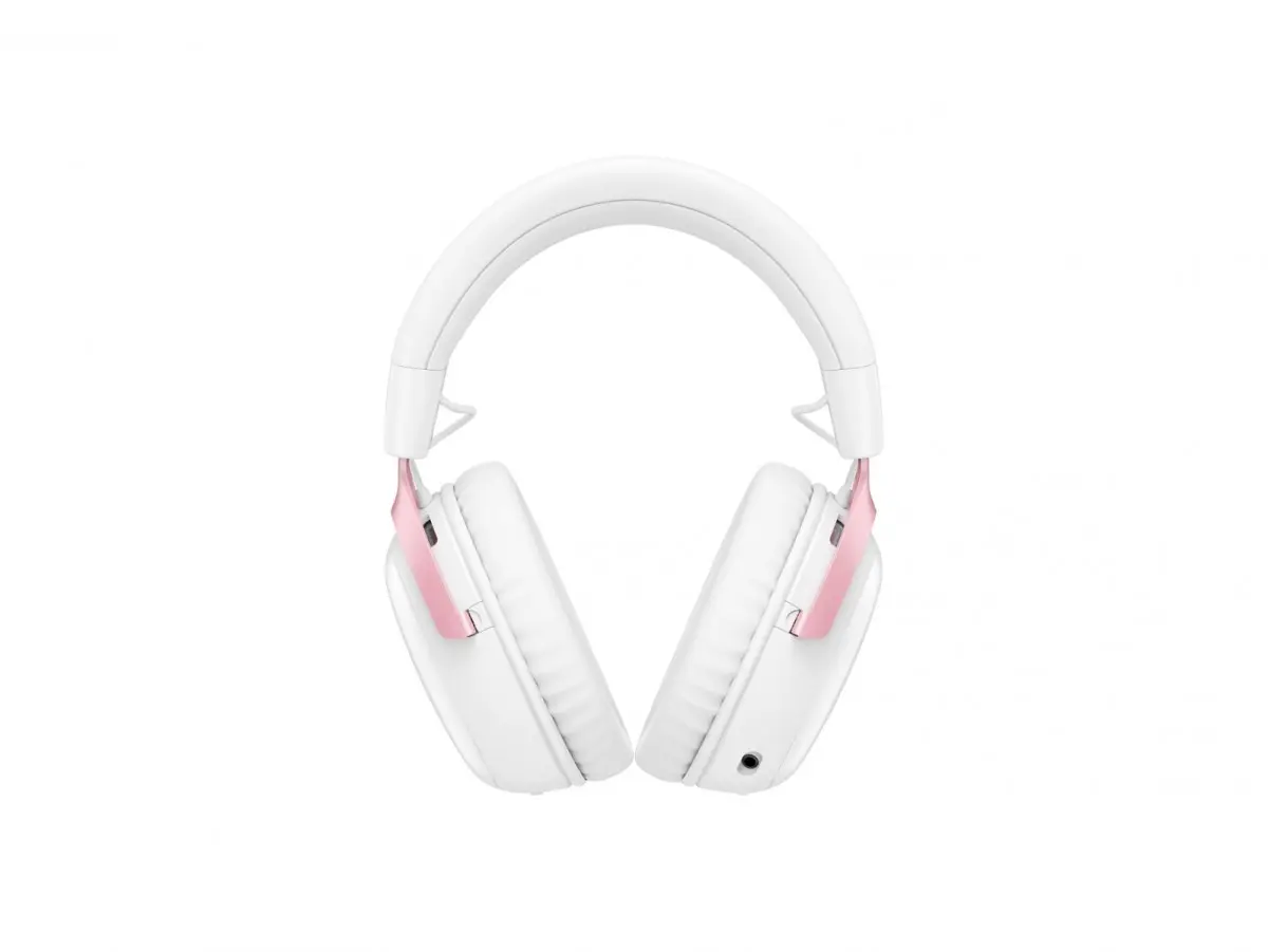 HyperX Cloud III S Bezvadu spēļu austiņas Baltas/Rozā Photo 3