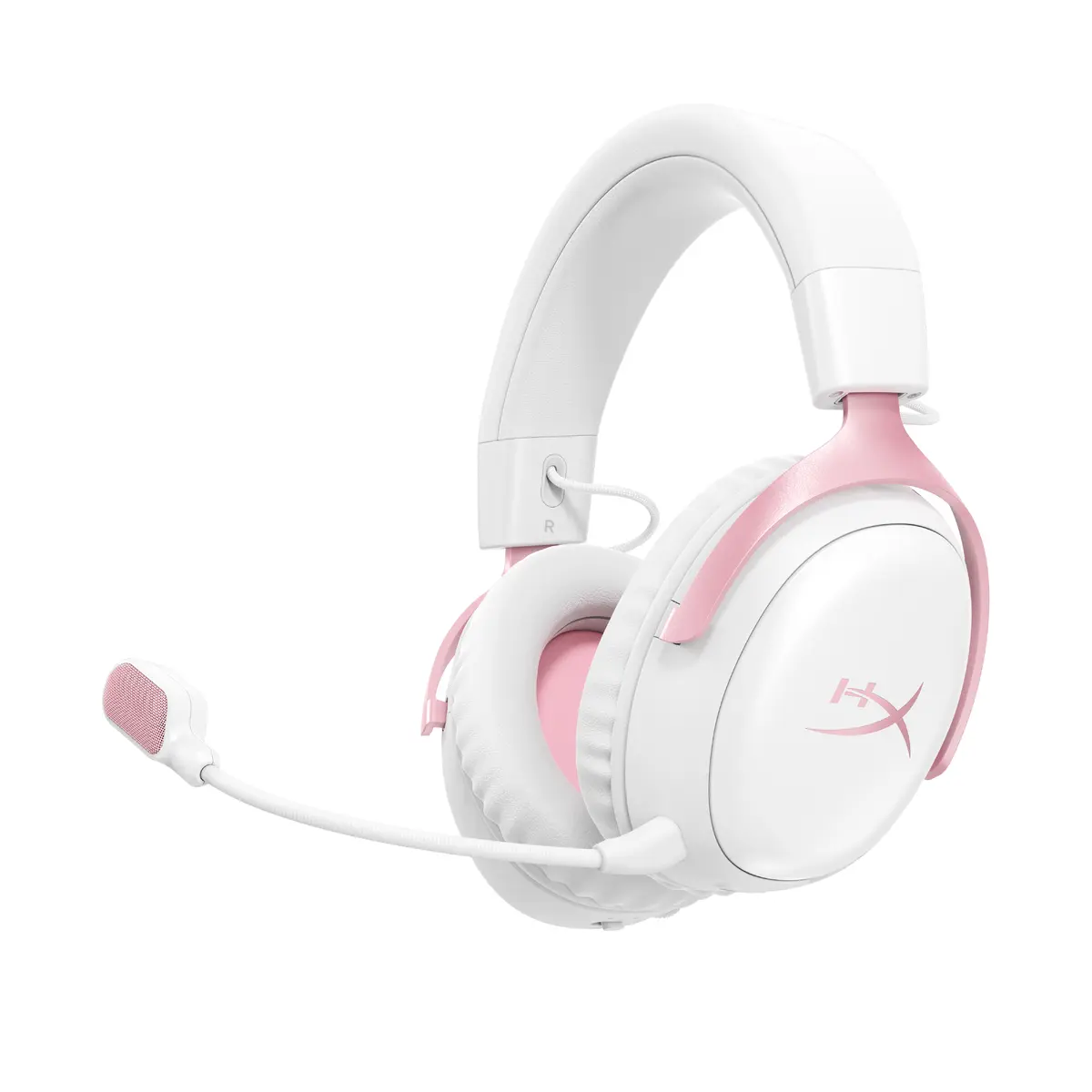 HyperX Cloud III S Bezvadu spēļu austiņas Baltas/Rozā Photo 9