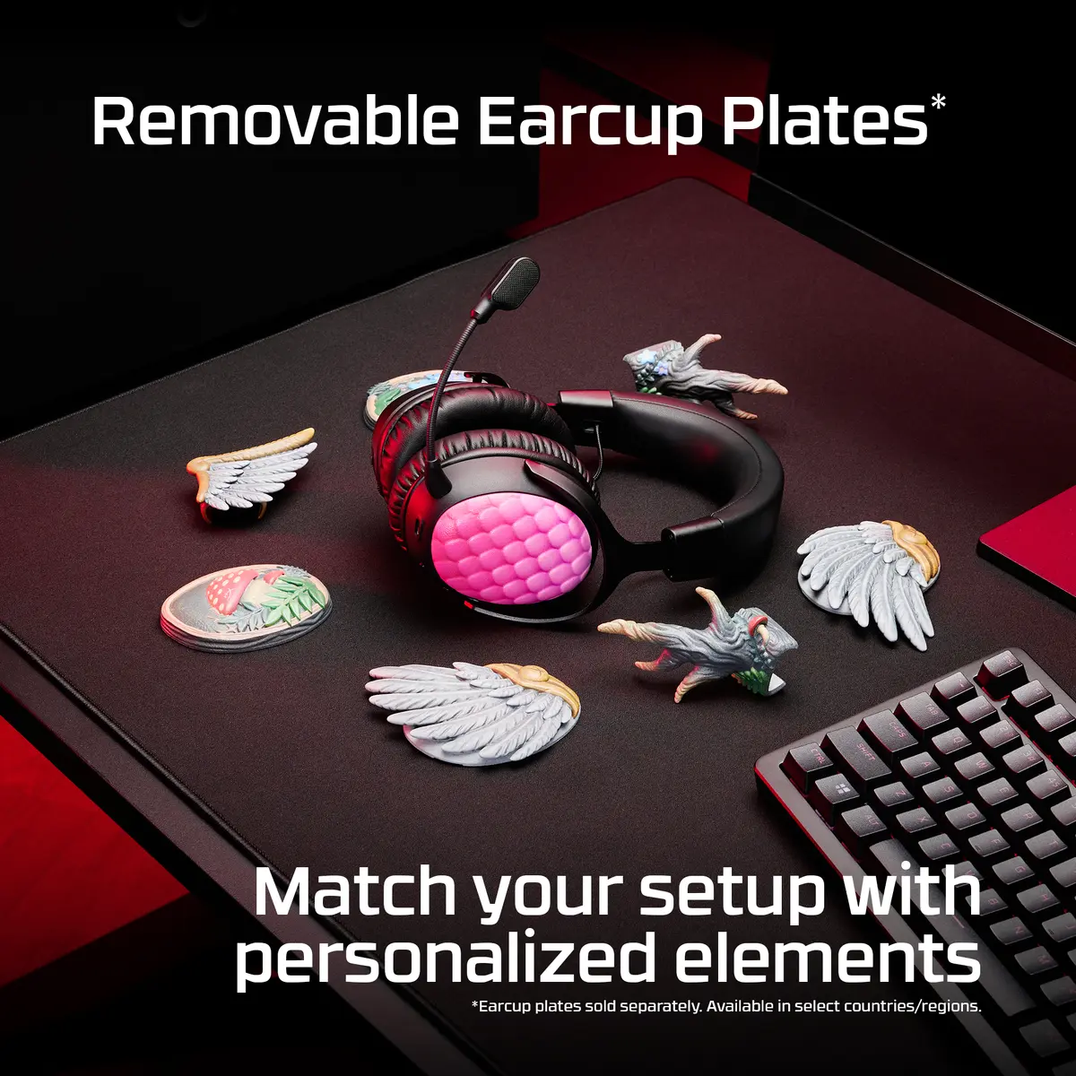 HyperX Cloud III S Bezvadu spēļu austiņas Baltas/Rozā Photo 13