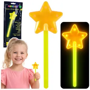 LEANToys Fluorescējošs zvaigznes kociņš tumsā spīdoša neona nūjiņa 22cm