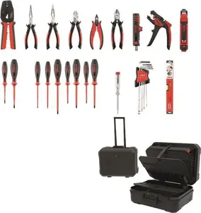 Instrumentu koferis uz riteņiem Cimco CimCase PRO Trolley 178600 Electric B1T2, 31 daļa, ar 2 ieliktņiem