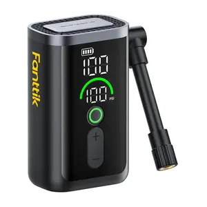 Fanttik X11 Ace Bike Pump with Jet-Inflate Technology, 150 PSI Maximum Pressure, 2500 mAh Battery, and 4.5-Inch LED Display, Compatible with Presta and Schrader Valves