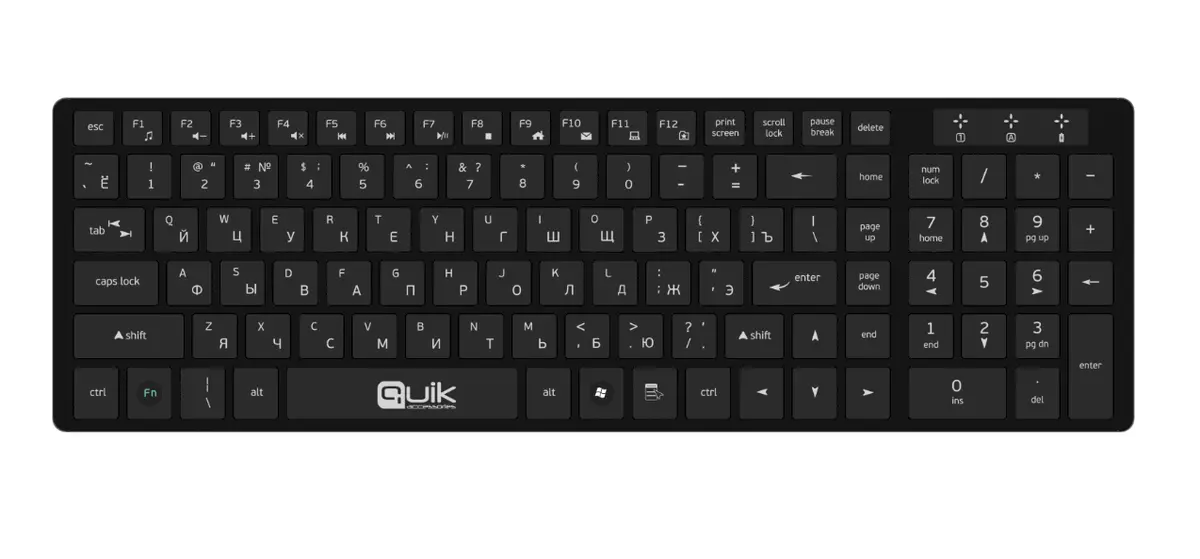 Quik Accessories QOS-12105 Ultra-Thin Bezvadu Klaviatura