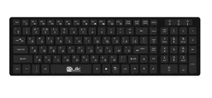 Quik QOS-12105 Ultra-Thin Wireless Keyboard 2.4 GHz 105 Keys RU and ENG Layout