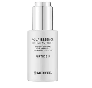 Medi-Peel Peptide 9 Aqua Essence Lifting Ampoule with Peptides, Hyaluronic Acid, Glutathione, and Coenzyme Q10 for Anti-Aging and Hydration