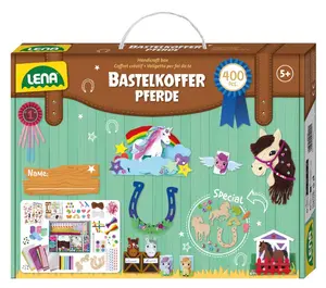 Lena 42669 Handicraft Box Horses bērnu rokdarbu komplekts bērniem no 5 gadu vecuma daudzkrāsains