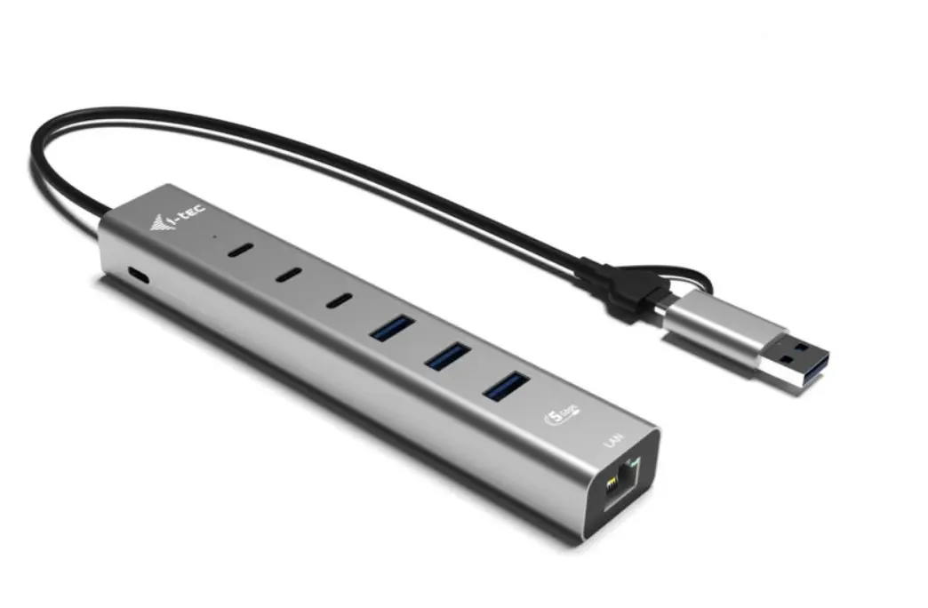 Металлический USB-концентратор i-tec на 6 портов с LAN и 85W PD Photo 12
