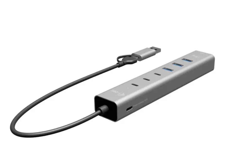 Металлический USB-концентратор i-tec на 6 портов с LAN и 85W PD Photo 21