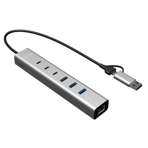 Металлический USB-концентратор i-tec на 6 портов с LAN и 85W PD Photo 23