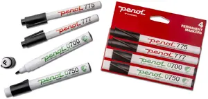 Penol Permanento marķieru komplekts 700, 777, 0700 un 0750 melns 4 gabali