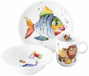 ZWILLING SELTMANN COLORFUL WILDLIFE Children's Tableware Set 3 pieces